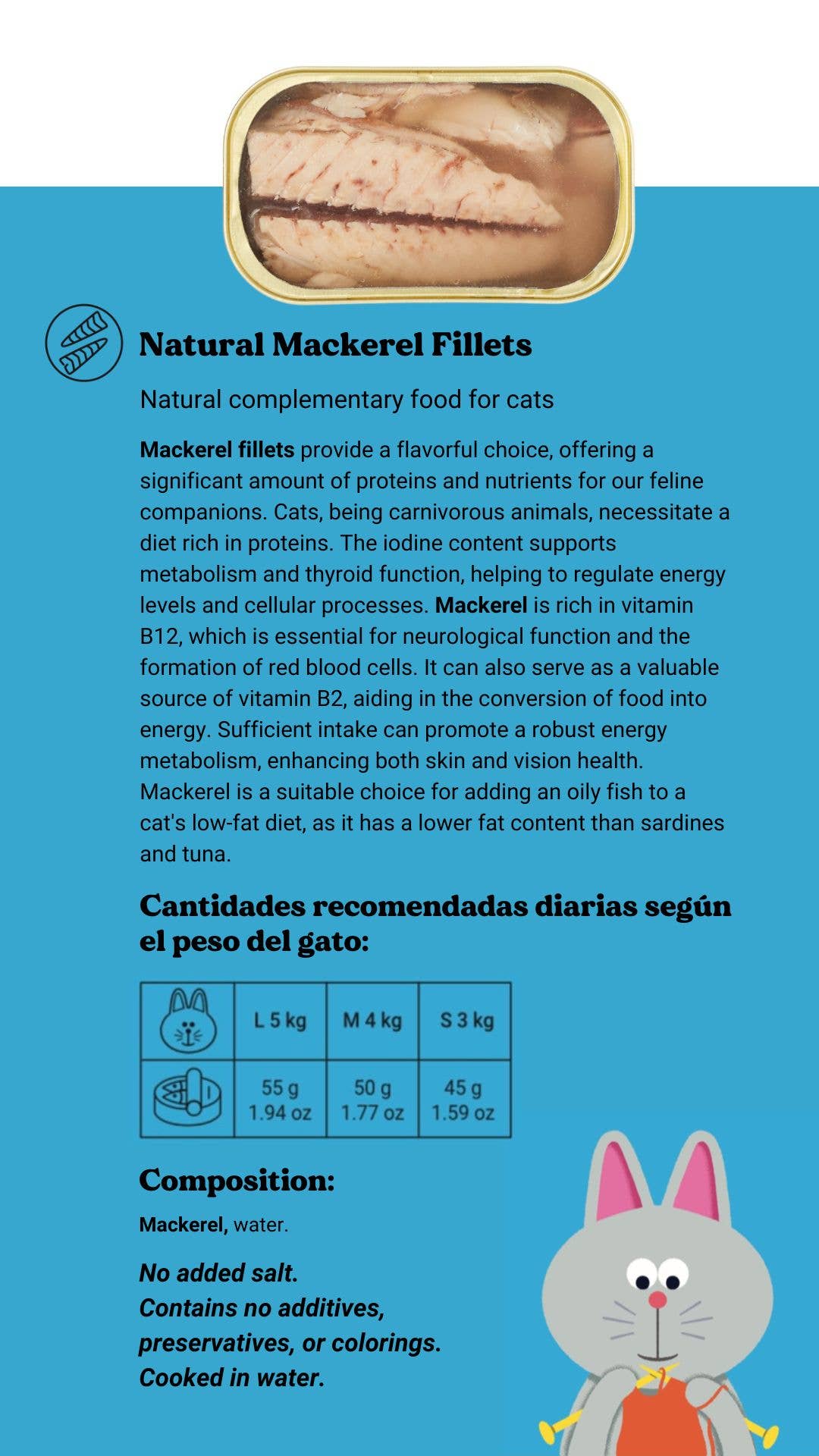 Naturliga Makrillfiléer 120 g – för hund och katt