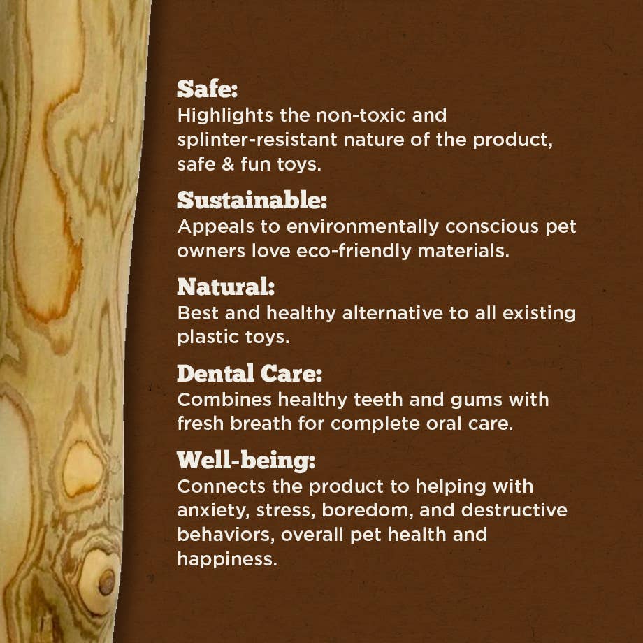 Dilishius Coffee Wood Dog Chew – Naturlig tuggleksak av kaffeträ | Premium