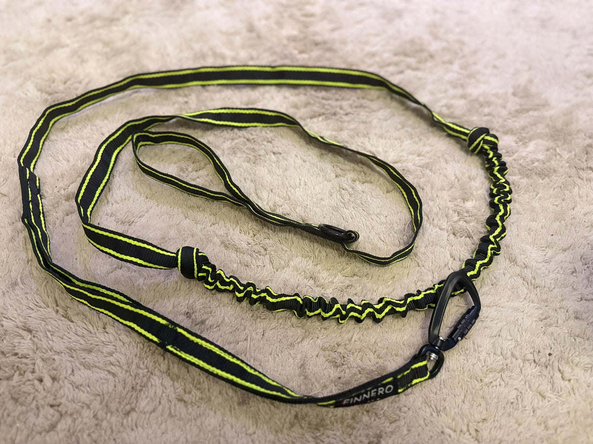 FINNERO POWER – Elastiskt hundkoppel med ryckdämpning och kontrollhandtag