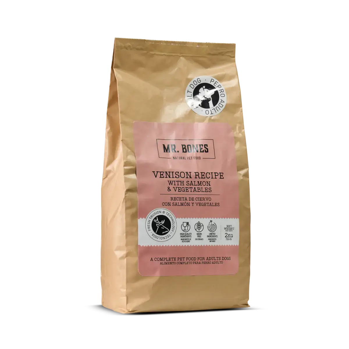 Mr.Bones - Natural Pet Products - Torrfoder för hundar – Spannmålsfritt recept med rådjur