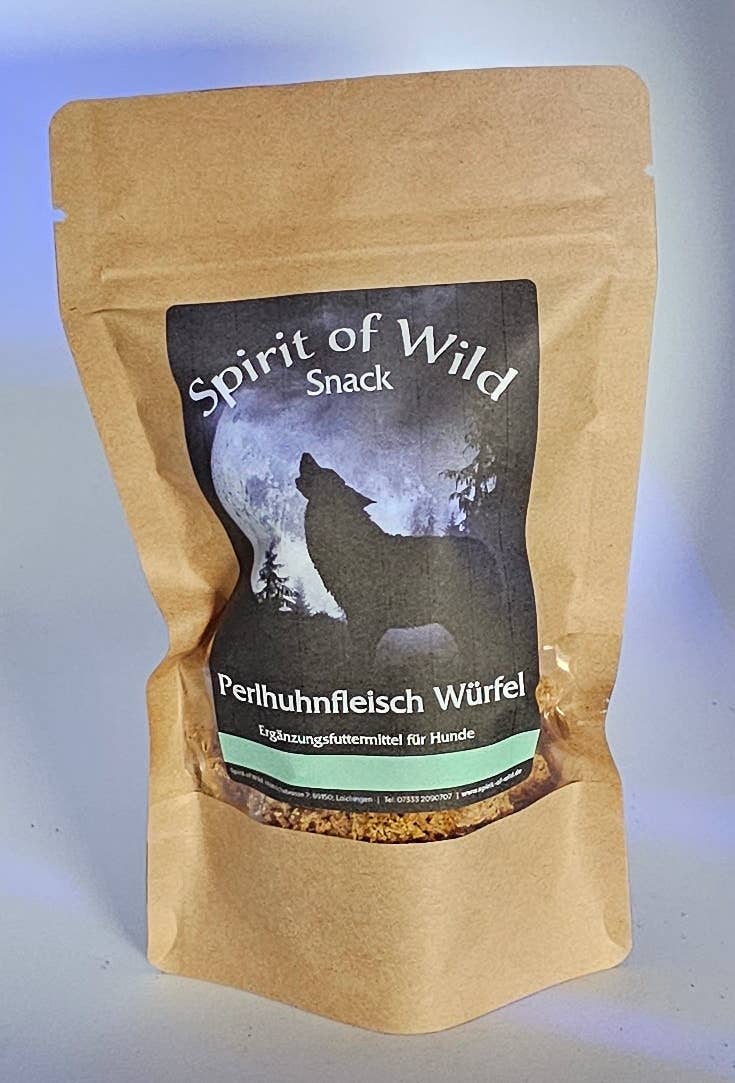 Pärlhöns köttkuber 100 g – monoprotein hundgodis av pärlhöns