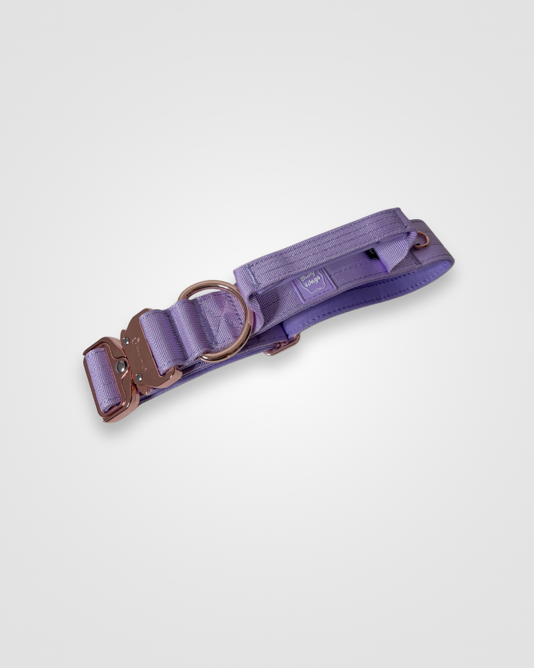 Bully Wags - 1,5" taktisk krage med handtag - Lila