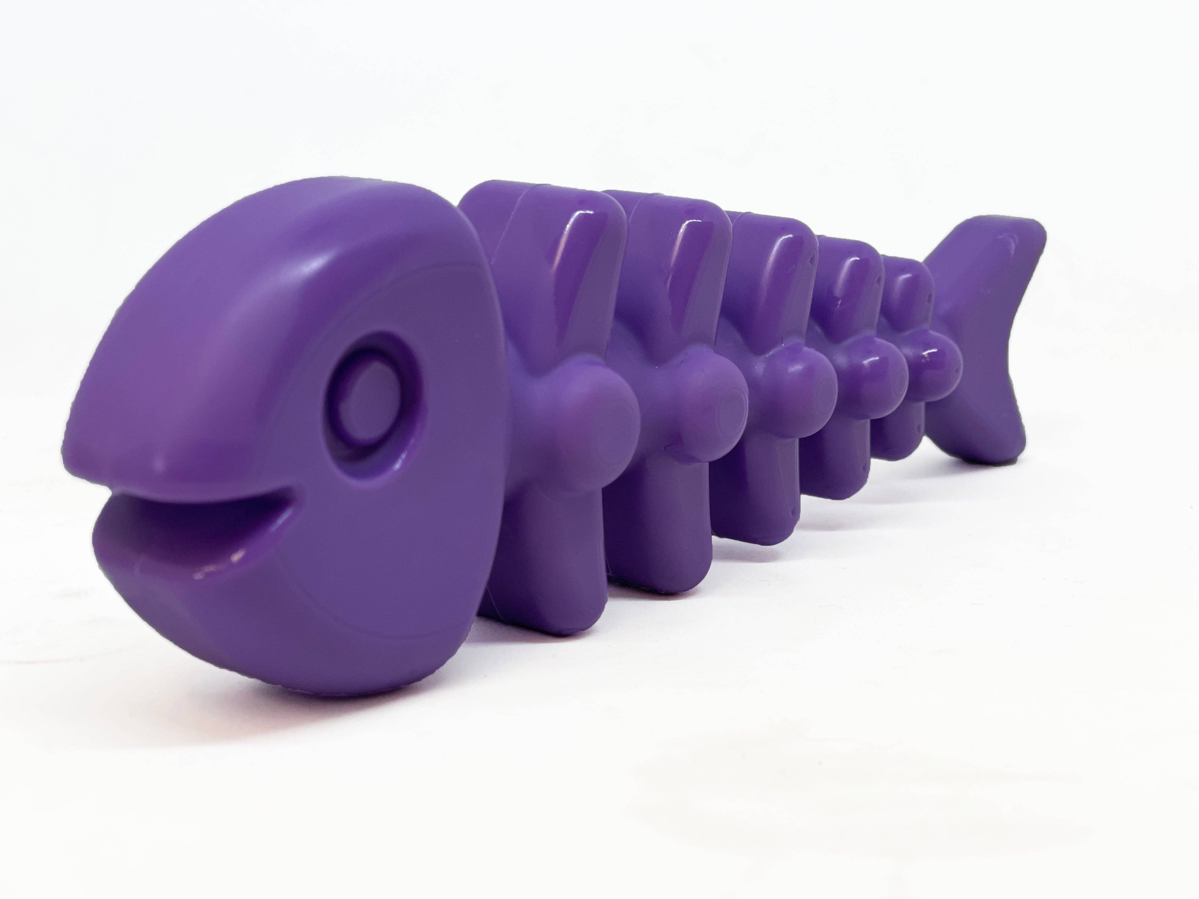 SodaPup Dog Toys - Fish Bone Ultra Slitstark Nylon tuggleksak: Brun