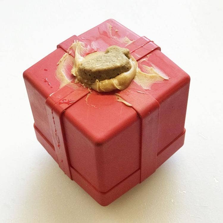 SodaPup Dog Toys - SP presentförpackning hållbara gummi tugga leksak & behandla dispenser - röd: Stor presentförpackning - röd