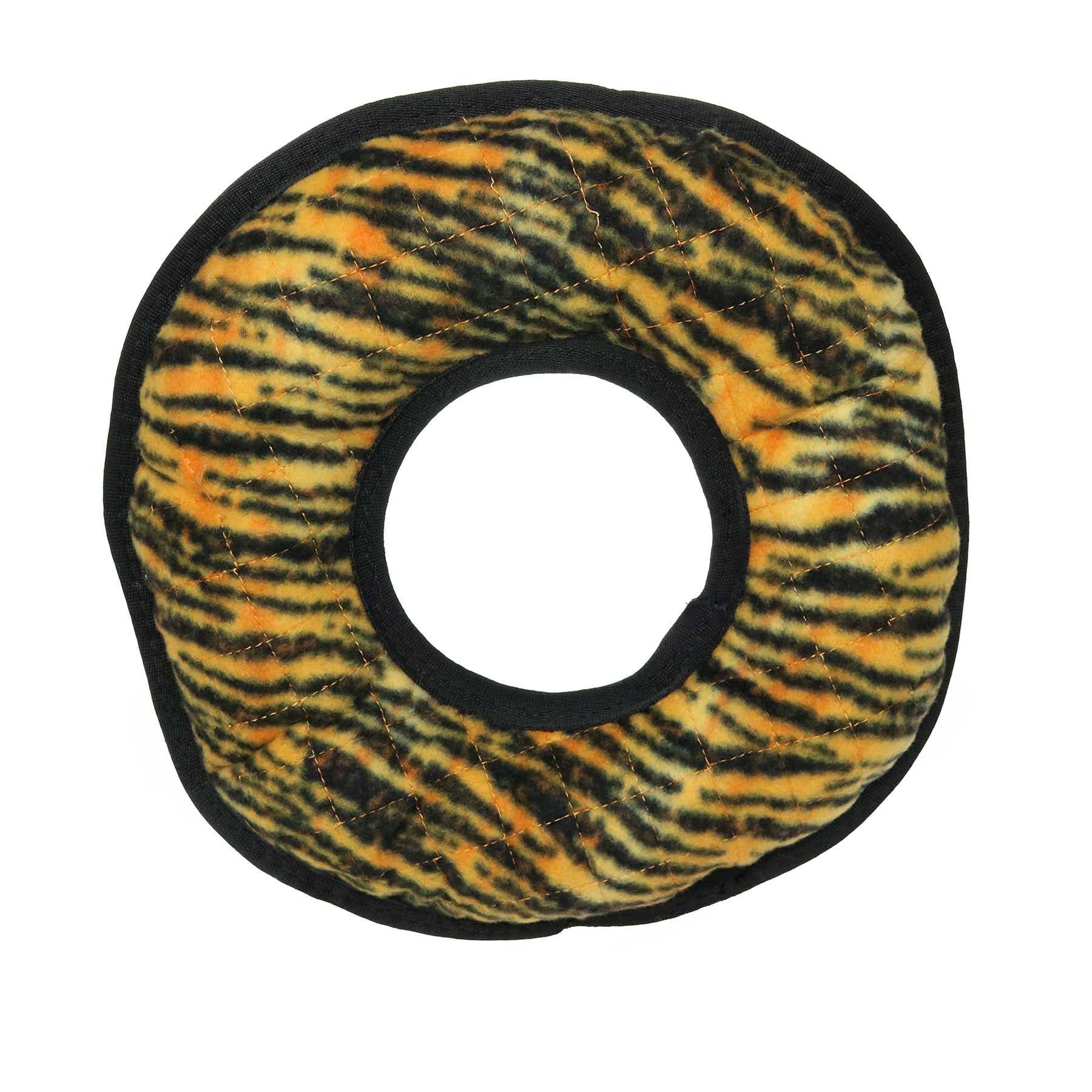 Tuffy Dog Toys - VIP Products - Tuffy Mega Ring Tiger, hållbar, tuff, pipig hundleksak