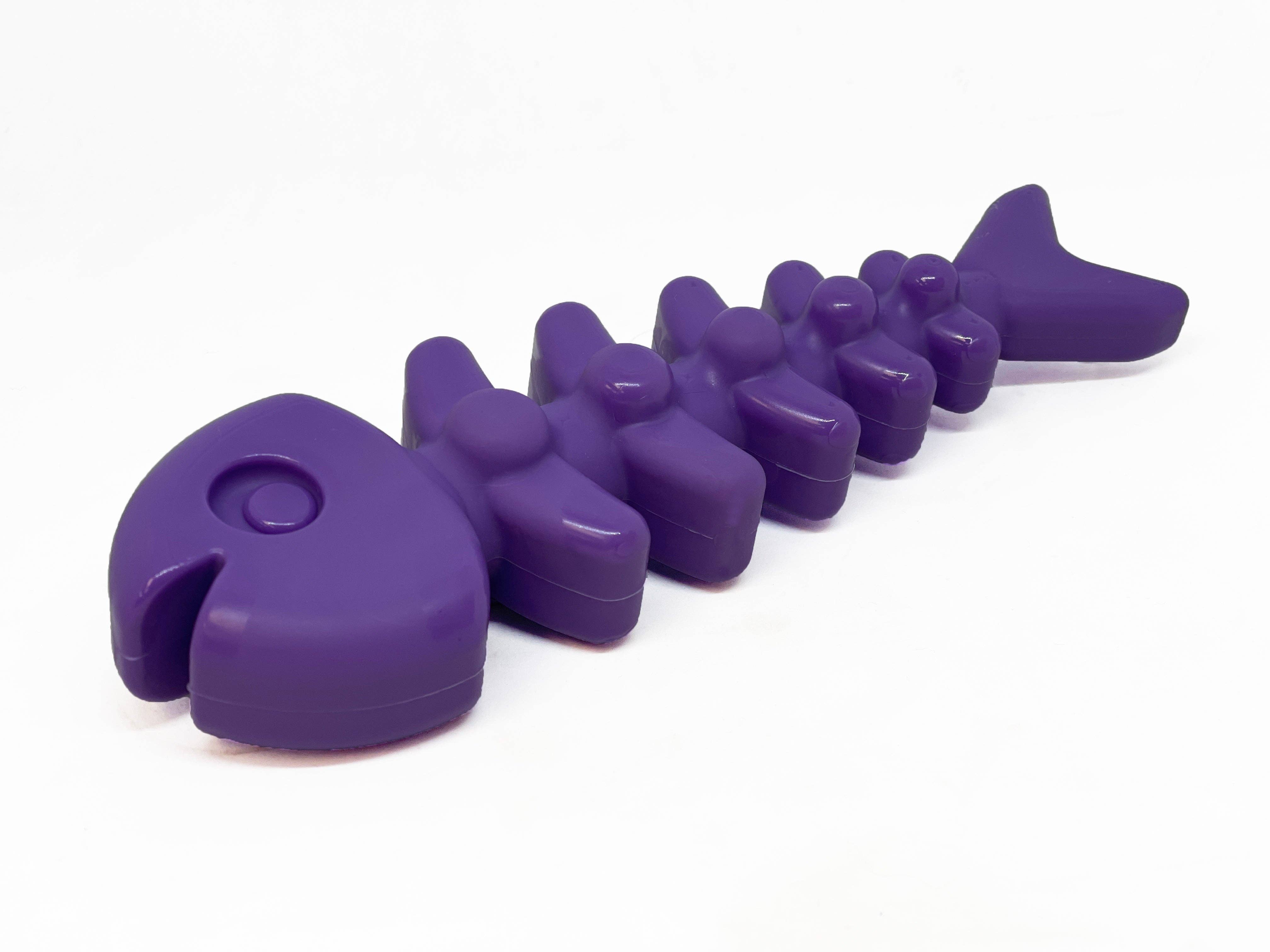 SodaPup Dog Toys - Fish Bone Ultra Slitstark Nylon tuggleksak: Brun