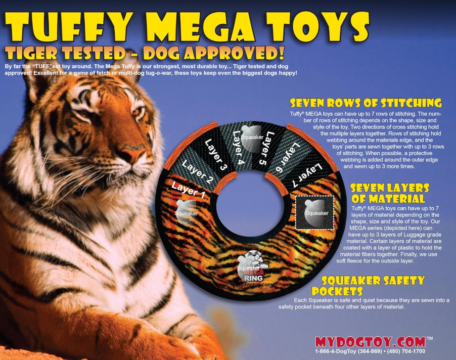 Tuffy Mega Oscar – Slitstark pipande hundleksak
