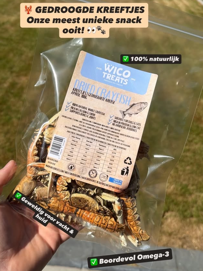 NYHET! Torkade kräftor 100 g – Krispig havsdelikatess för hund och katt