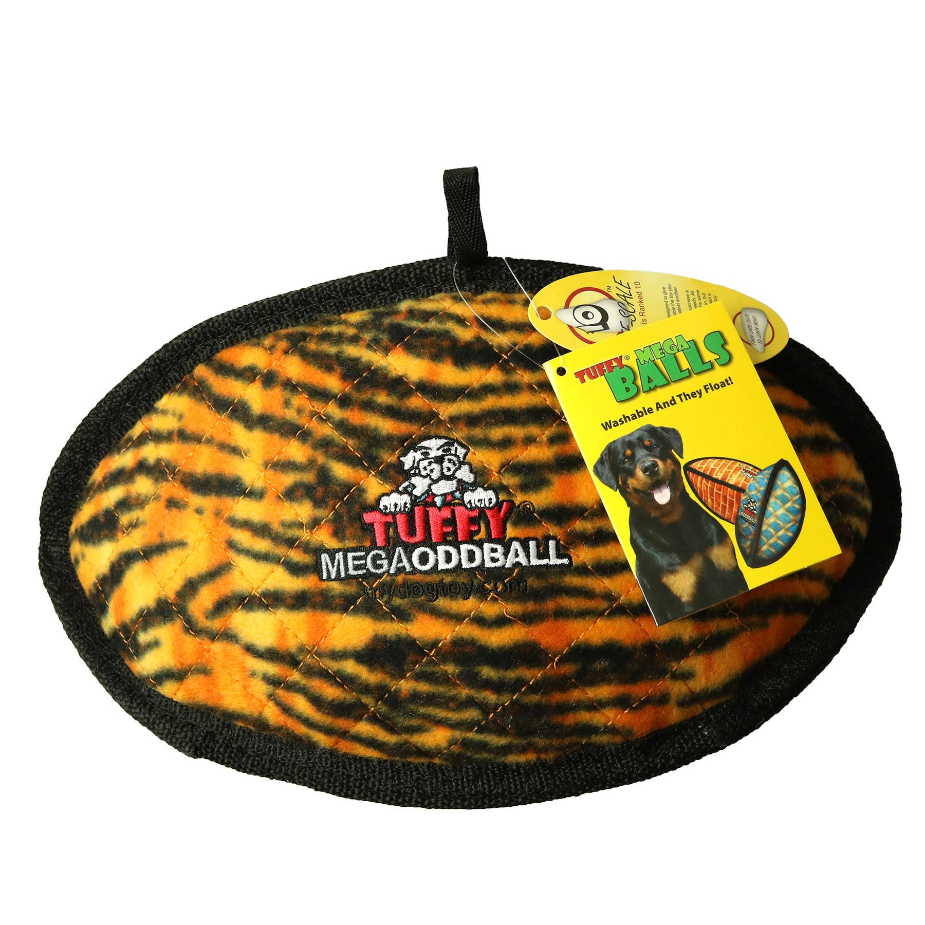 Tuffy Mega Odd Ball Tiger – Extra slitstark pipande hundleksak