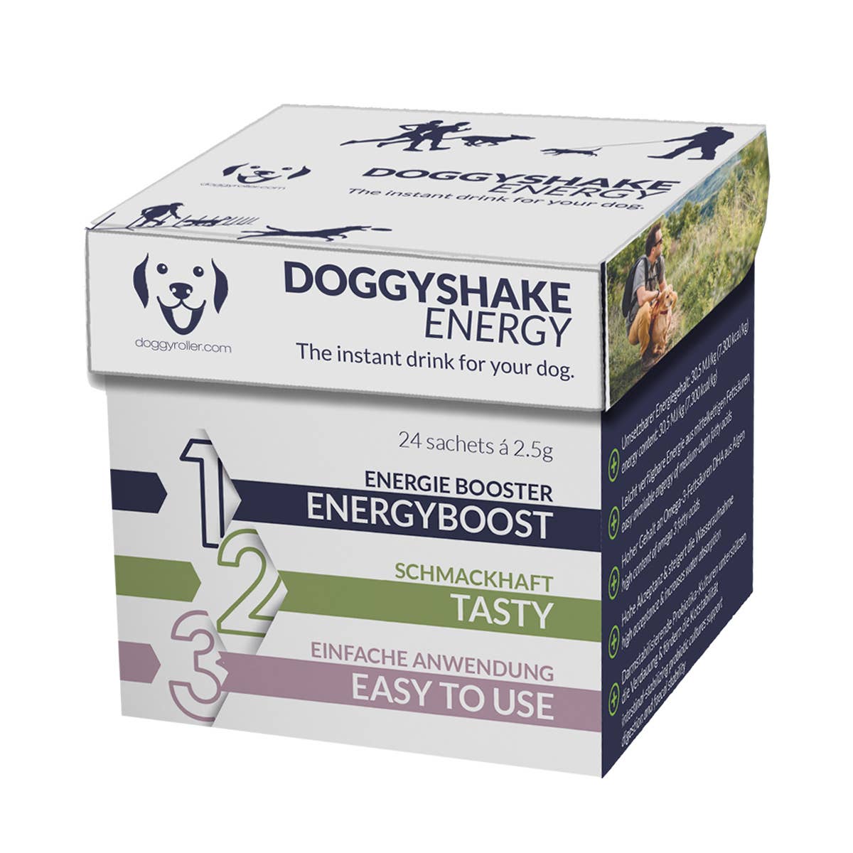 Doggyshake Energy – Energidryck för hundar | 24 portionspåsar