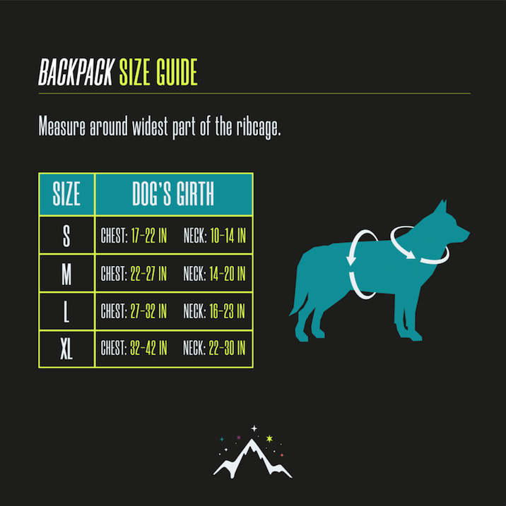 Camping With Dogs and AlphaPak - Adventurer 2-delat hundpaket med EZ Latch™: Lila / Medium - Bröst 22-27in - Hals 14-20in.