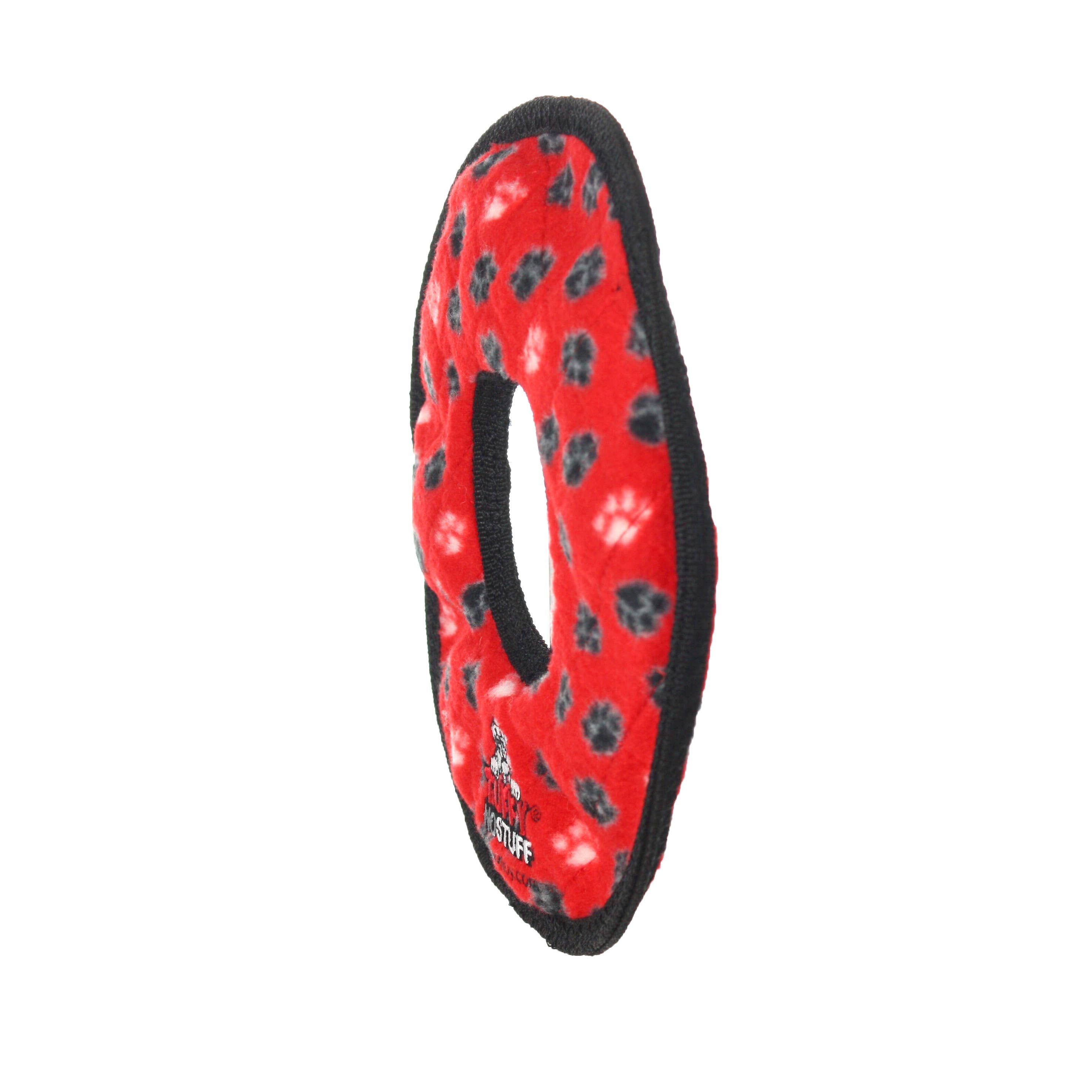 Tuffy No Stuff Ultimate Ring – Röd | Slitstark Squeaky Hundleksak
