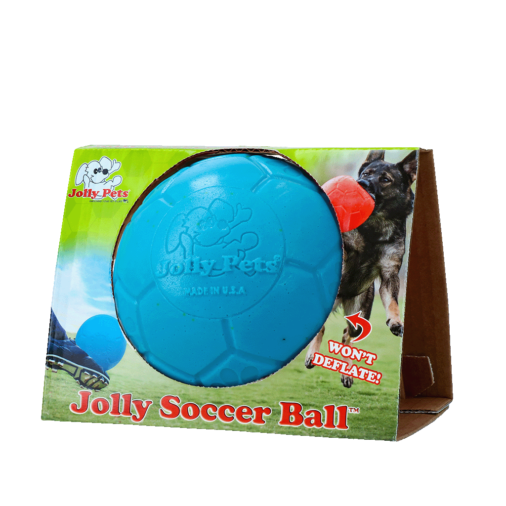Jolly Fotboll 15 cm oceanblå – flytande hundboll för apport och lek