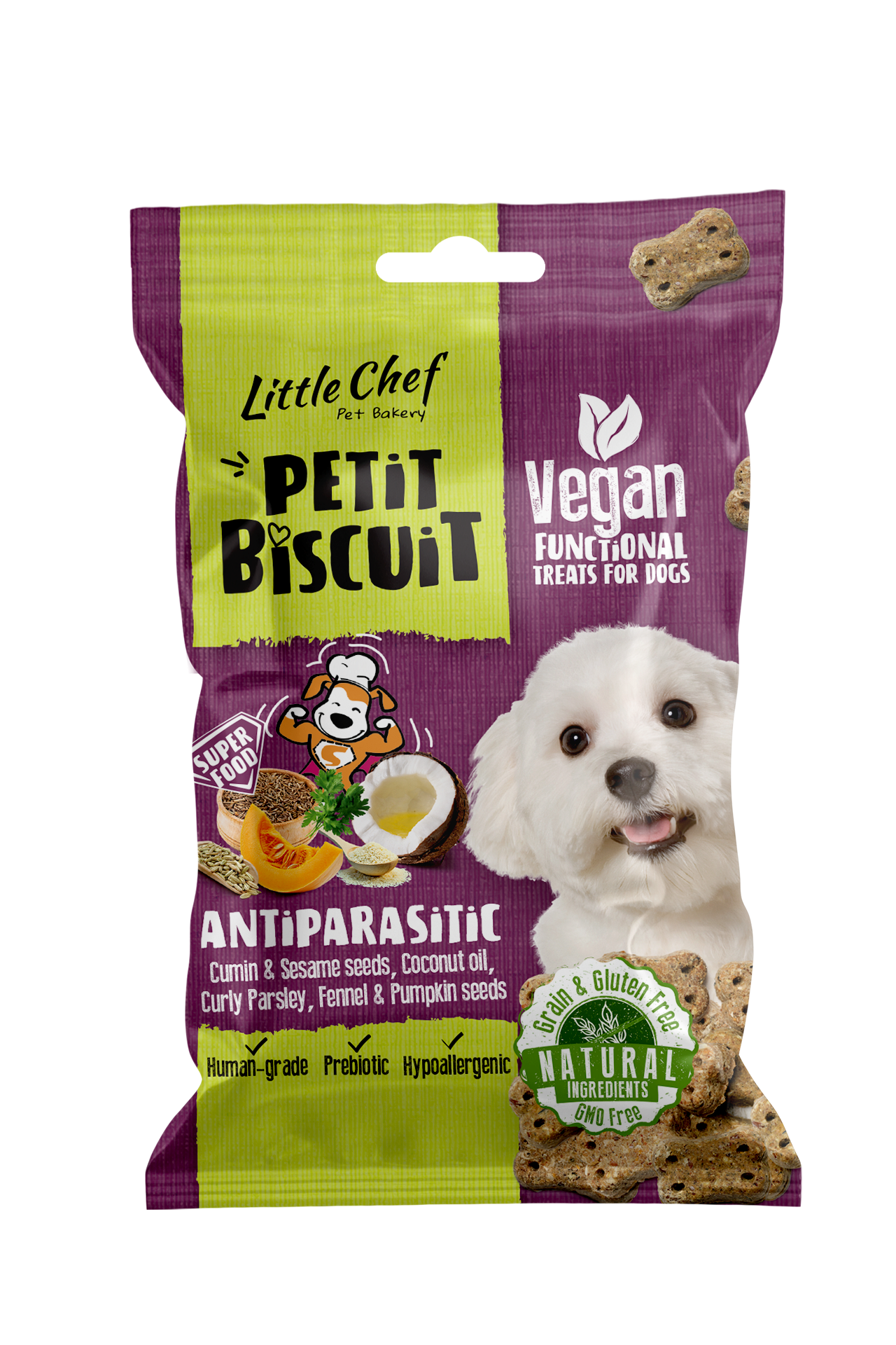 Little Chef Petit Biscuit – Glutenfritt & veganskt hundgodis 100 g