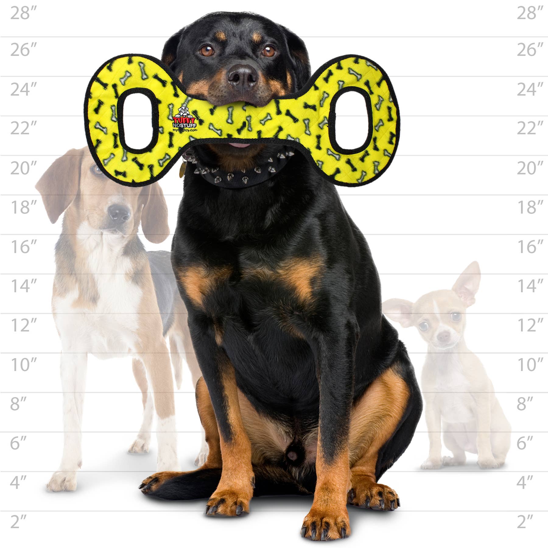 Tuffy No Stuff Ultimate Tug-O-War – Gul pipande dragleksak