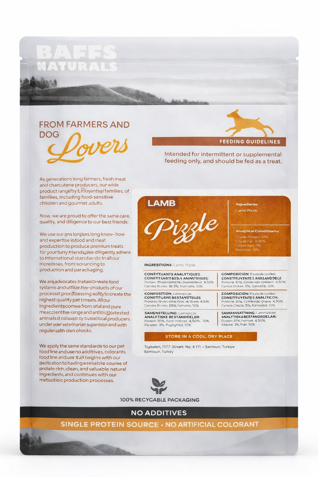 Lammmuskel – lufttorkat naturligt hundtugg