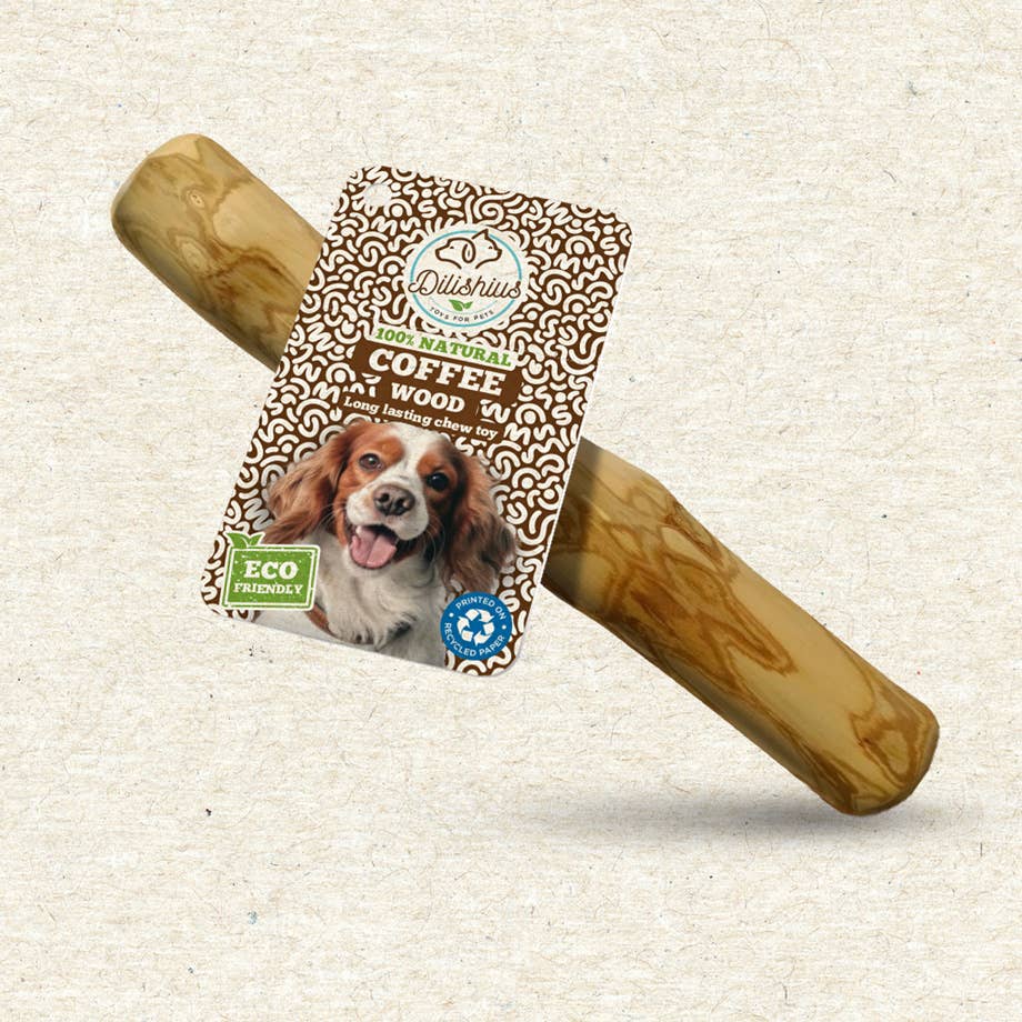 Dilishius Coffee Wood Dog Chew – Naturlig tuggleksak av kaffeträ | Premium