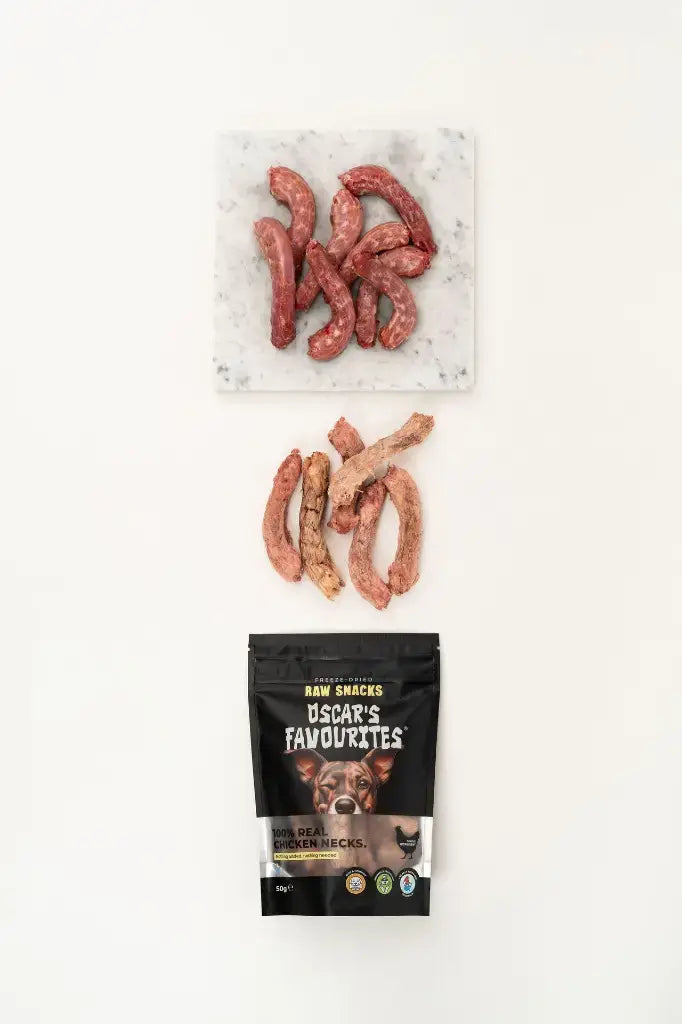 Frystorkade Kycklinghalsar 65 g – naturligt hundgodis av 100 % kyckling