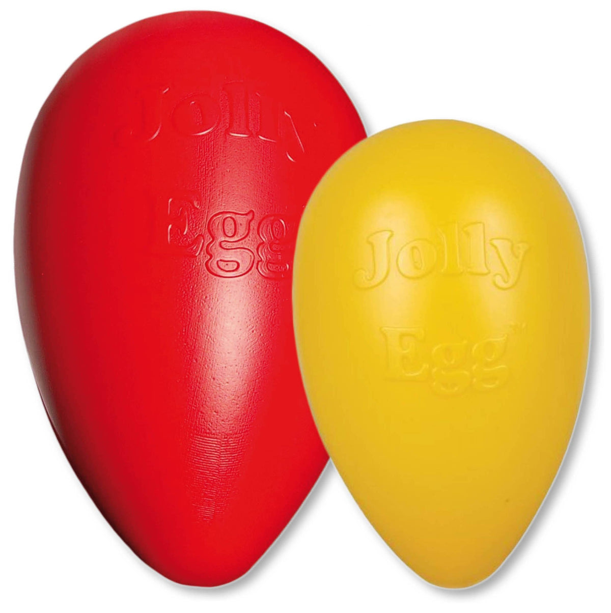 Jolly Egg 20 cm gul – interaktiv hundleksak för jakt, lek och vatten