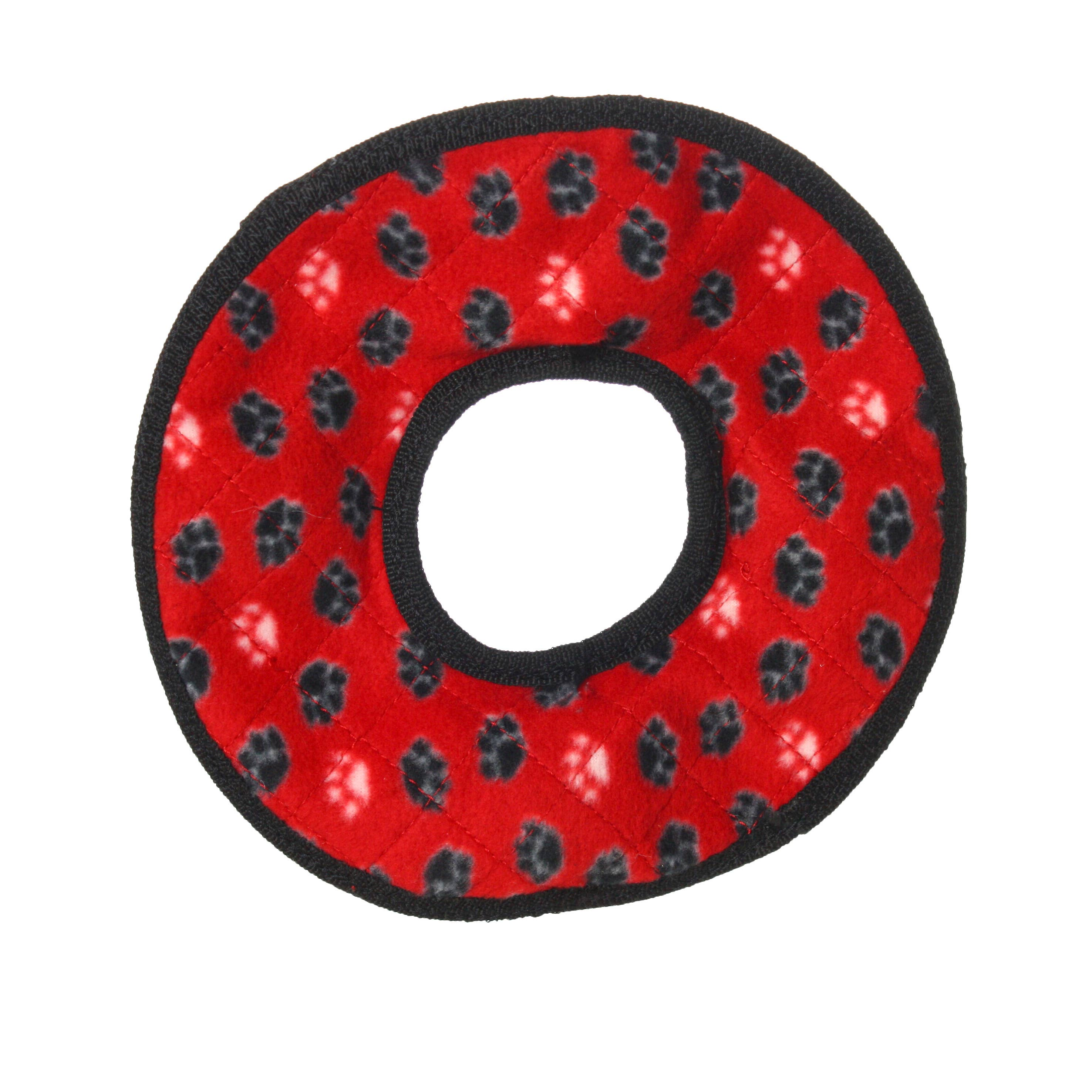 Tuffy No Stuff Ultimate Ring – Röd | Slitstark Squeaky Hundleksak