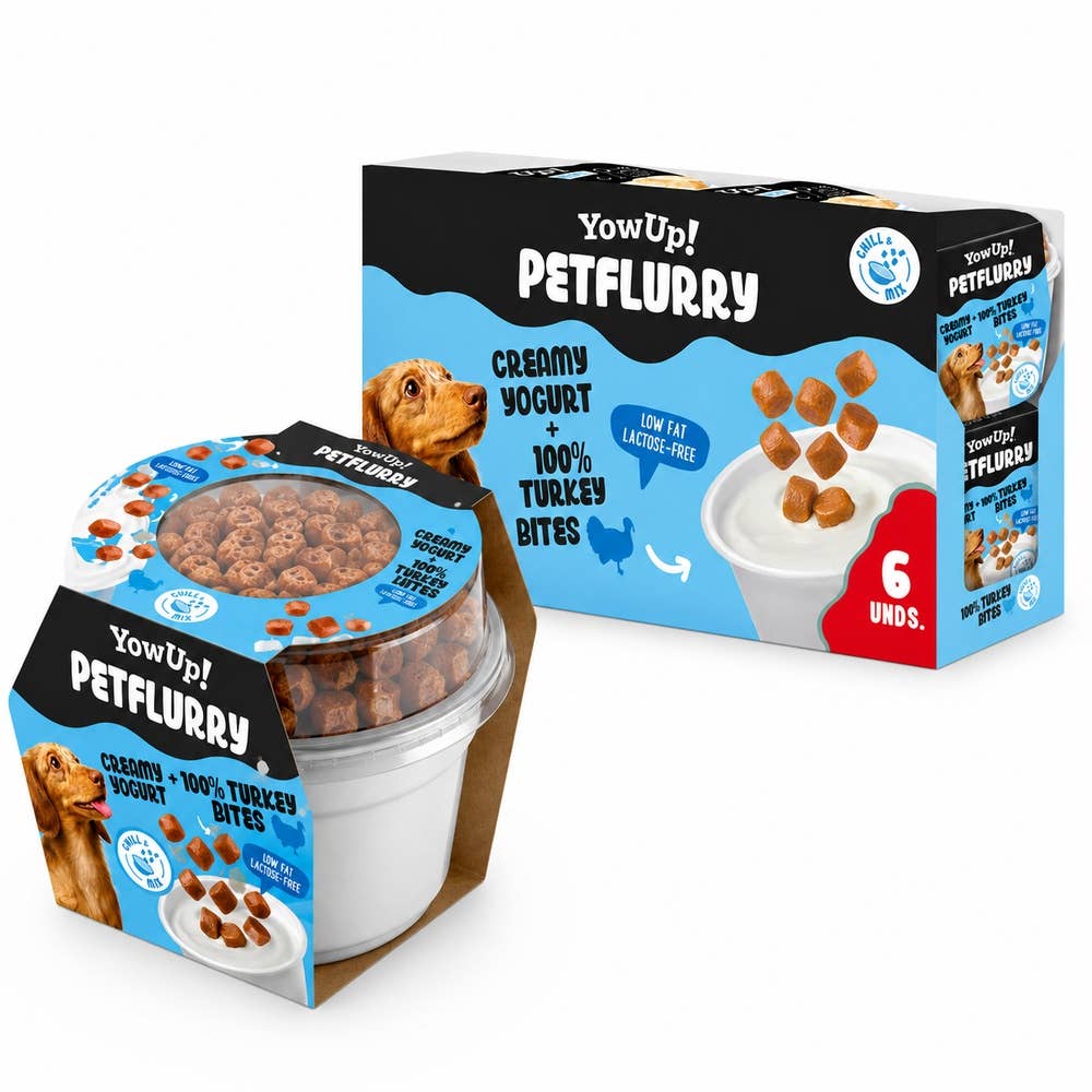 PetFlurry Kalkon – krämigt yoghurtsnack med kalkonbitar för hundar