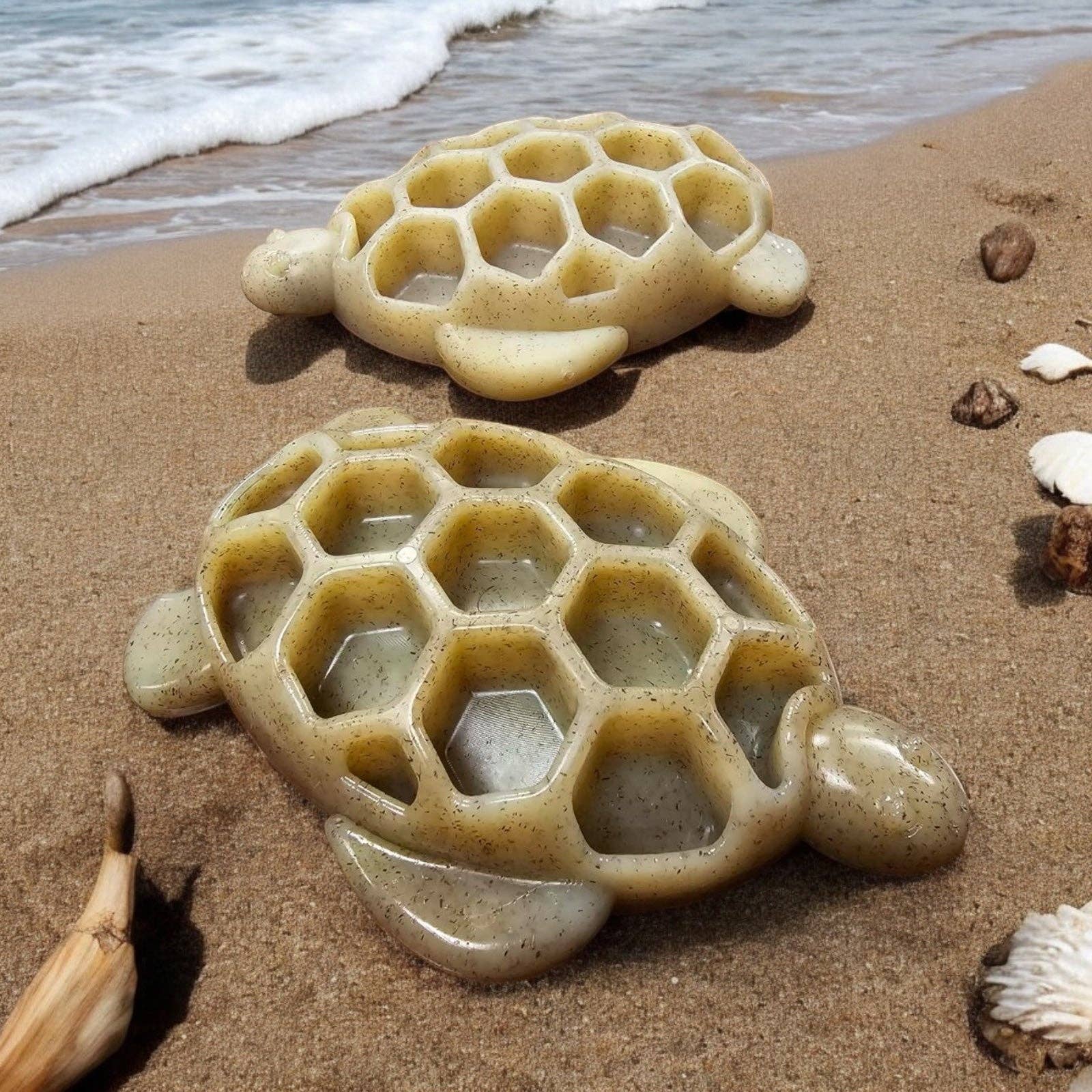 SodaPup Dog Toys - Turtle Hållbar nylontugg- och berikningsleksak: Sköldpadda Nylon Leksak - Brun