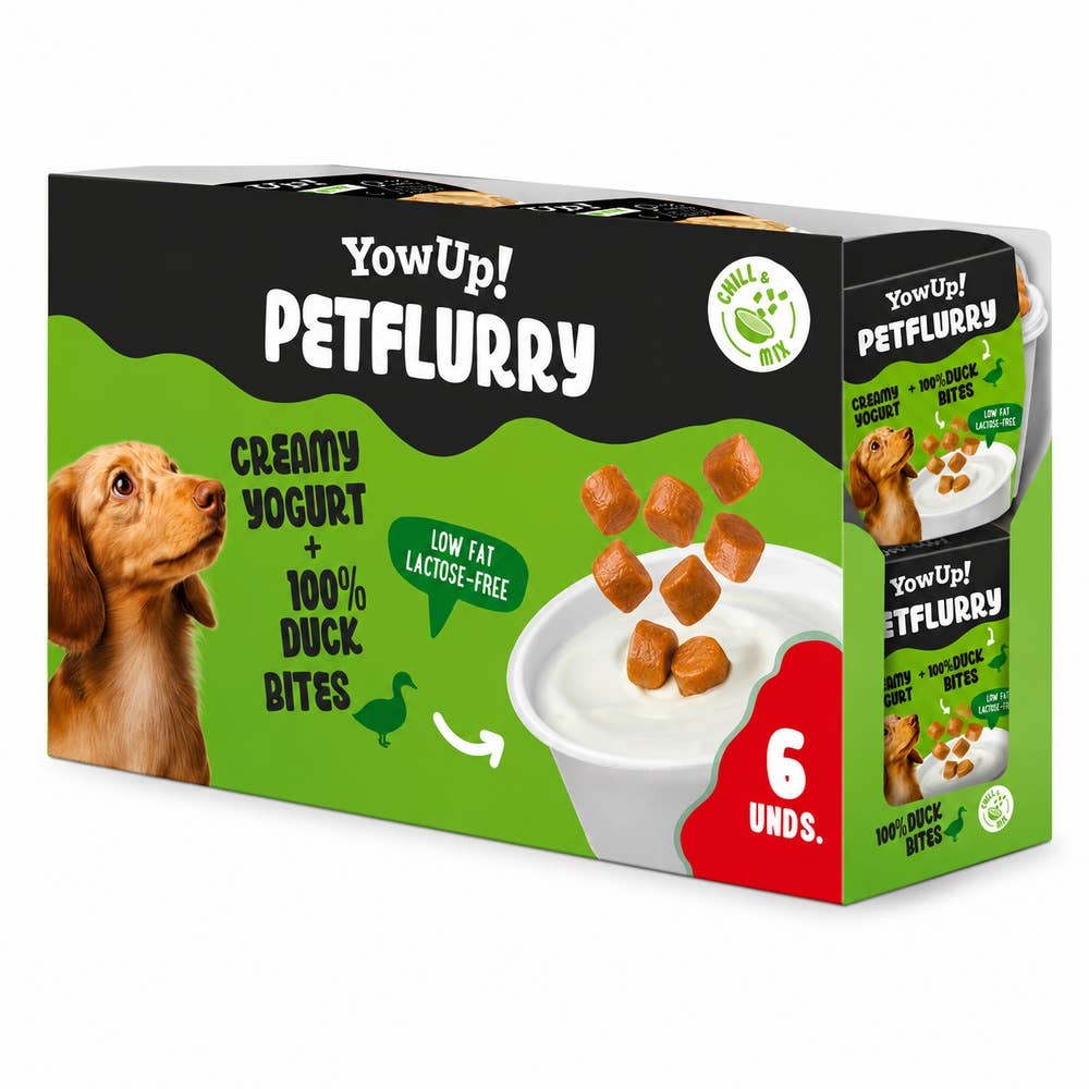 PetFlurry Anka – krämigt yoghurtsnack med ankbitar för hundar