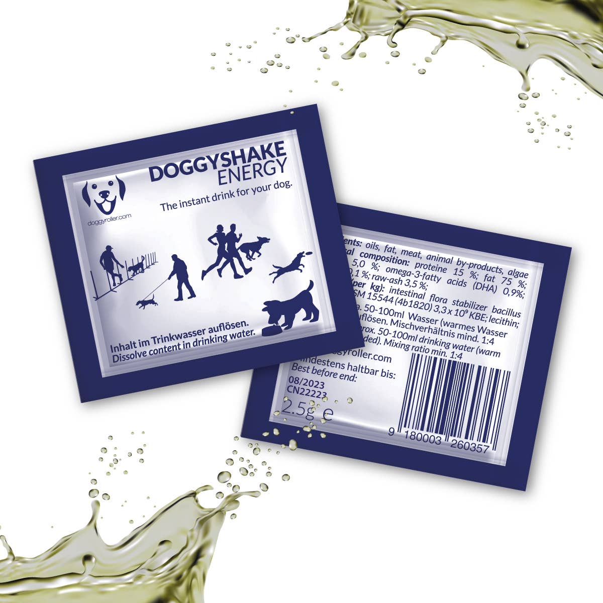 Doggyshake Energy – Energidryck för hundar | 24 portionspåsar