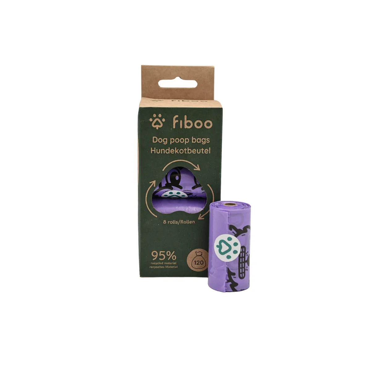 Fiboo Recycled Hundbajspåsar 120 st – Bajspåsar av Återvunnet Material
